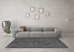Machine Washable Oriental Gray Modern Rug in a Living Room,, wshabs4358gry