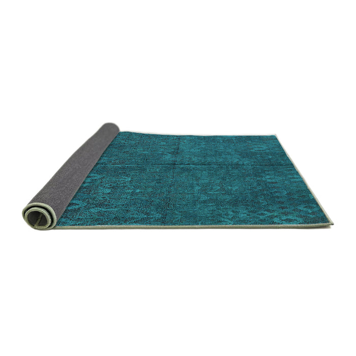 Sideview of Oriental Turquoise Modern Rug, abs4358turq