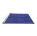 Sideview of Machine Washable Oriental Blue Modern Rug, wshabs4358blu