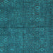 Square Oriental Turquoise Modern Rug, abs4358turq