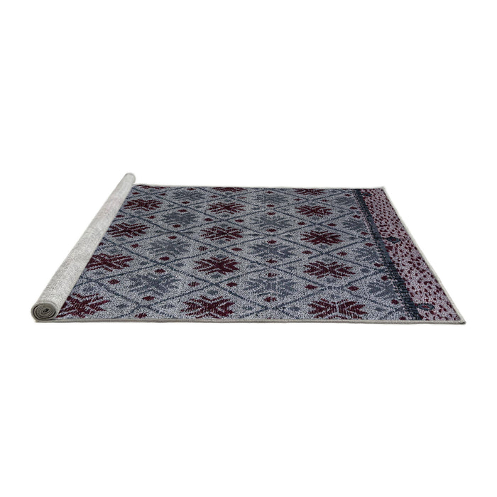Sideview of Machine Washable Abstract Dark Gray Rug, wshabs4359