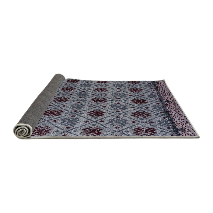 Sideview of Abstract Dark Gray Modern Rug, abs4359