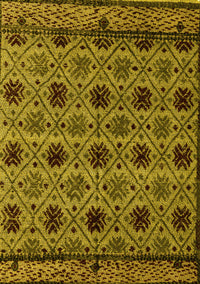 Abstract Yellow Modern Rug, abs4359yw