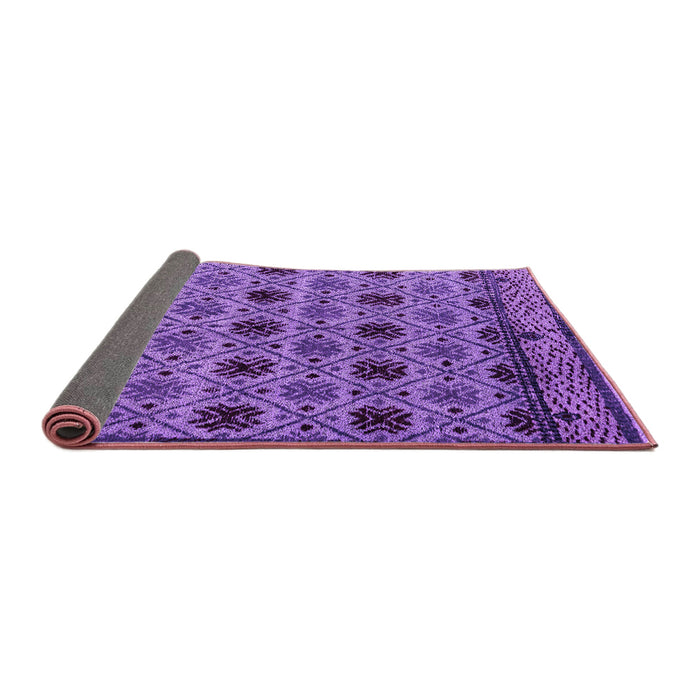 Sideview of Abstract Purple Modern Rug, abs4359pur