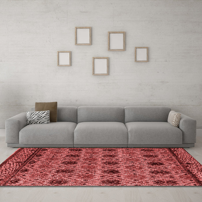 Modern Red Washable Rugs