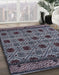 Machine Washable Abstract Dark Gray Rug in a Family Room, wshabs4359