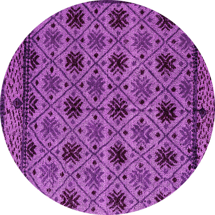 Round Abstract Pink Modern Rug, abs4359pnk