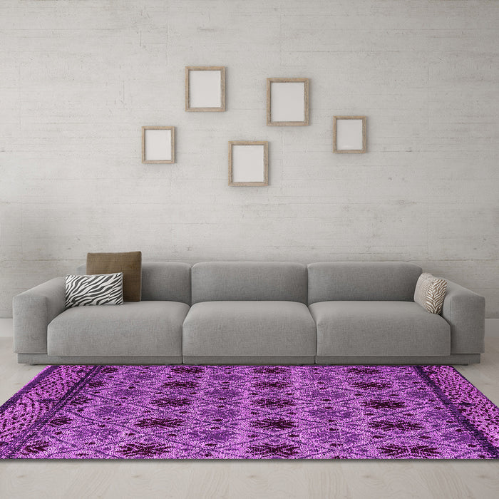 Machine Washable Abstract Pink Modern Rug in a Living Room, wshabs4359pnk