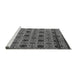 Sideview of Machine Washable Abstract Gray Modern Rug, wshabs4359gry