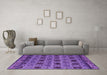 Machine Washable Abstract Purple Modern Area Rugs in a Living Room, wshabs4359pur