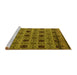 Sideview of Machine Washable Abstract Yellow Modern Rug, wshabs4359yw