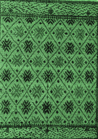 Abstract Emerald Green Modern Rug, abs4359emgrn