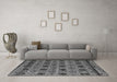 Machine Washable Abstract Gray Modern Rug in a Living Room,, wshabs4359gry