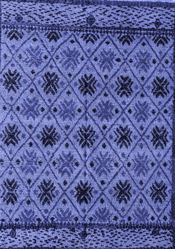 Abstract Blue Modern Rug, abs4359blu