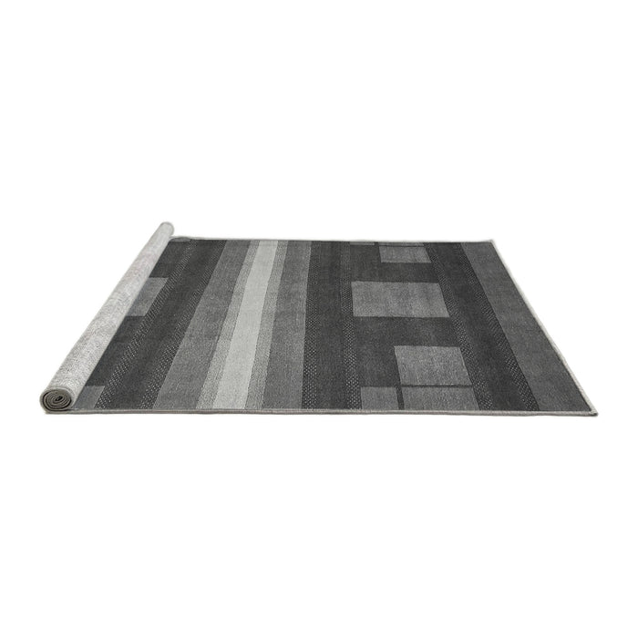 Sideview of Machine Washable Abstract Gray Modern Rug, wshabs435gry