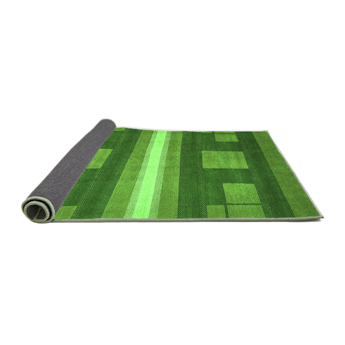 Sideview of Abstract Green Modern Rug, abs435grn