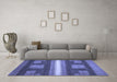 Machine Washable Abstract Blue Modern Rug in a Living Room, wshabs435blu