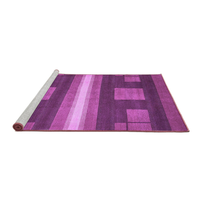 Sideview of Machine Washable Abstract Purple Modern Area Rugs, wshabs435pur