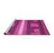 Sideview of Machine Washable Abstract Pink Modern Rug, wshabs435pnk