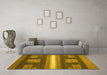 Machine Washable Abstract Yellow Modern Rug in a Living Room, wshabs435yw