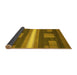 Sideview of Abstract Yellow Modern Rug, abs435yw