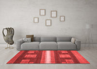 Machine Washable Abstract Red Modern Rug, wshabs435red