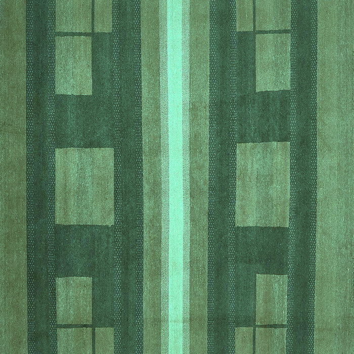 Square Abstract Turquoise Modern Rug, abs435turq