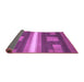 Sideview of Abstract Purple Modern Rug, abs435pur