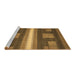 Sideview of Machine Washable Abstract Brown Modern Rug, wshabs435brn