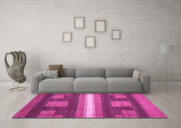 Machine Washable Abstract Pink Modern Rug, wshabs435pnk