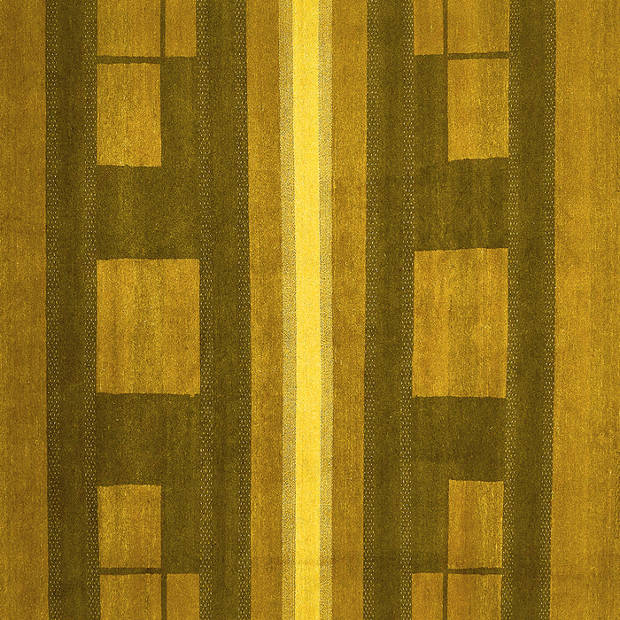 Square Abstract Yellow Modern Rug, abs435yw
