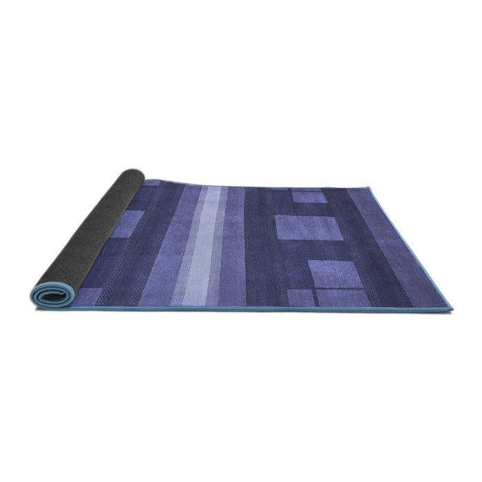 Sideview of Abstract Blue Modern Rug, abs435blu
