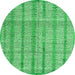 Round Abstract Green Modern Rug, abs4360grn