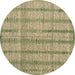 Round Machine Washable Abstract Brown Modern Rug, wshabs4360brn