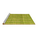 Sideview of Machine Washable Abstract Yellow Modern Rug, wshabs4360yw