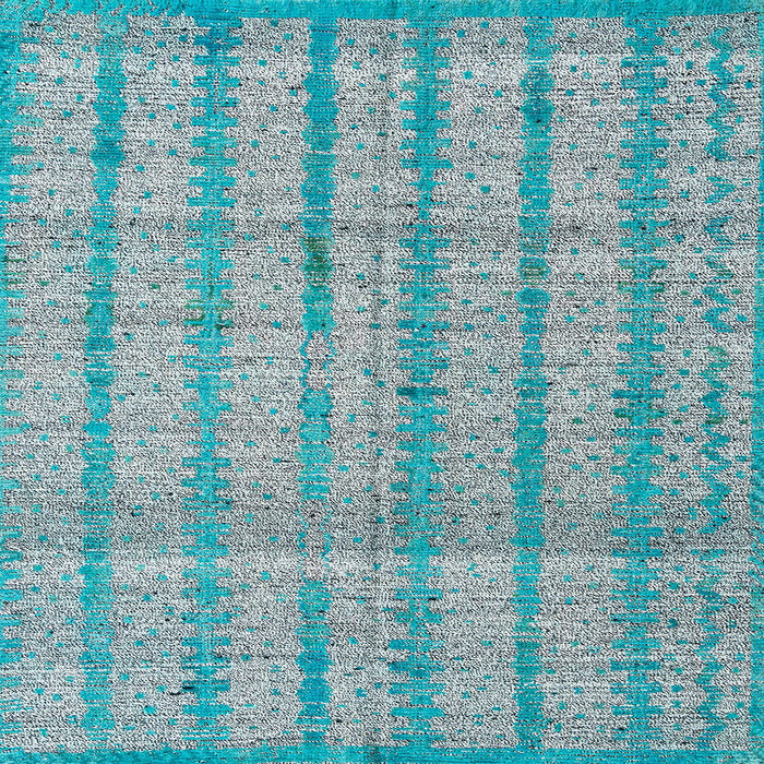 Square Abstract Blue Modern Rug, abs4360