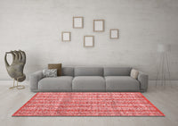 Machine Washable Abstract Red Modern Rug, wshabs4360red