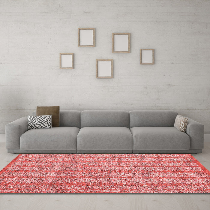 Modern Red Washable Rugs