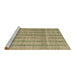 Sideview of Machine Washable Abstract Brown Modern Rug, wshabs4360brn