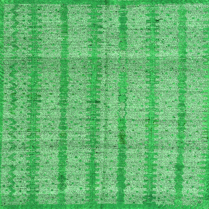 Square Machine Washable Abstract Green Modern Area Rugs, wshabs4360grn
