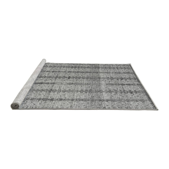 Sideview of Machine Washable Abstract Gray Modern Rug, wshabs4360gry