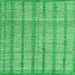 Square Abstract Green Modern Rug, abs4360grn