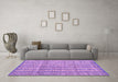 Machine Washable Abstract Pink Modern Rug in a Living Room, wshabs4360pnk