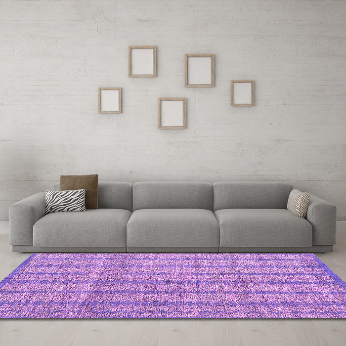 Machine Washable Abstract Pink Modern Rug in a Living Room, wshabs4360pnk