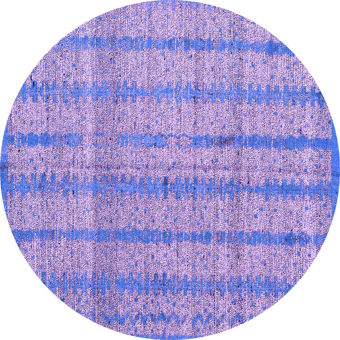 Round Abstract Purple Modern Rug, abs4360pur