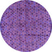 Round Abstract Pink Modern Rug, abs4361pnk