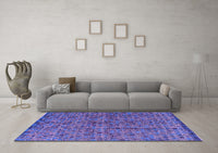 Machine Washable Abstract Purple Modern Rug, wshabs4361pur