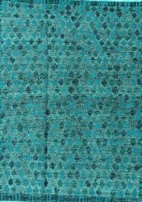 Abstract Turquoise Modern Rug, abs4361turq