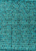 Abstract Turquoise Modern Rug, abs4361turq