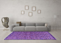 Machine Washable Abstract Pink Modern Rug, wshabs4361pnk